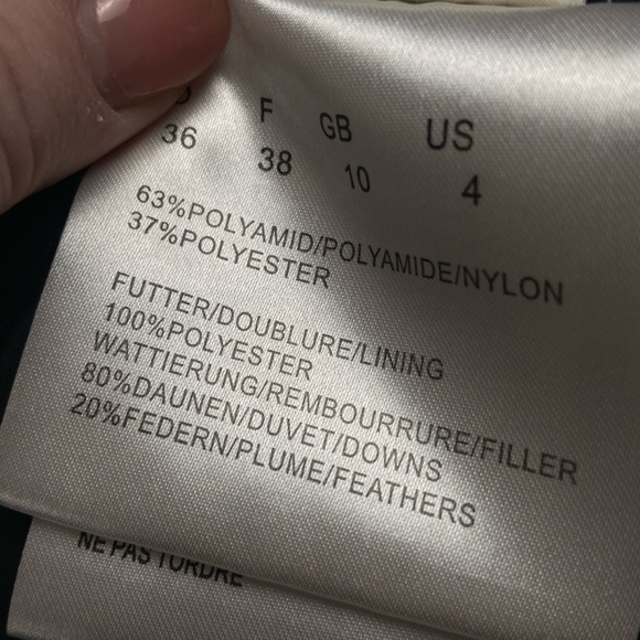 Olsen Down Filled Black Vest Shawl Collar Zip Size 4 Winter Puffer Quilted Warm - Picture 9 of 16